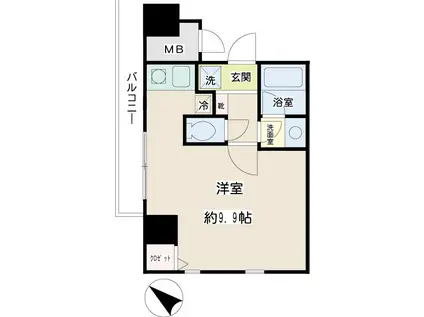 コニファー新子安(ワンルーム/5階)の間取り写真