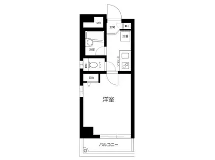アヴィニティ高円寺南(1K/6階)の間取り写真