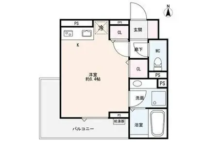 ONES (ワンルーム/3階)の間取り写真