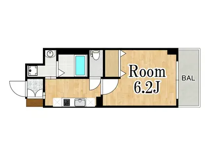 みおつくし十三(1K/4階)の間取り写真