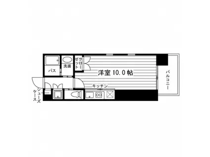 GRAND ETERNA 長崎昭和町(ワンルーム/2階)の間取り写真