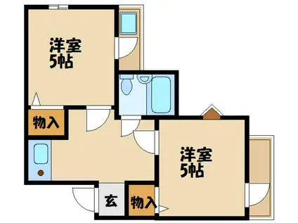 アステールI(2K/5階)の間取り写真