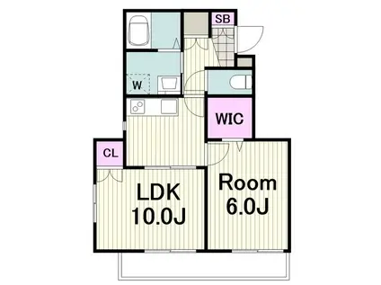 メゾンベール(1LDK/1階)の間取り写真