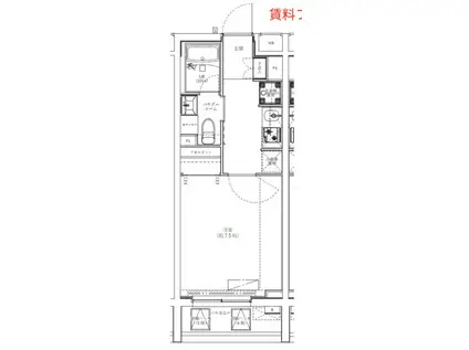 ジェノヴィア学芸大学 504(1K/5階)の間取り写真