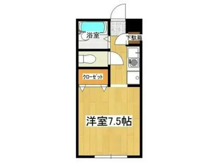 センティス(1K/1階)の間取り写真