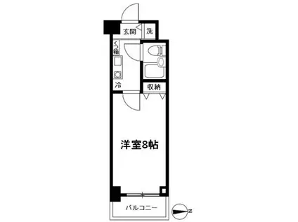 ダイヤモンドスクエア桜台(1K/2階)の間取り写真