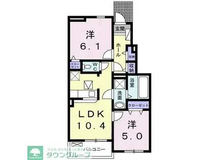 グレイス レジデンス(2LDK/1階)の間取り写真