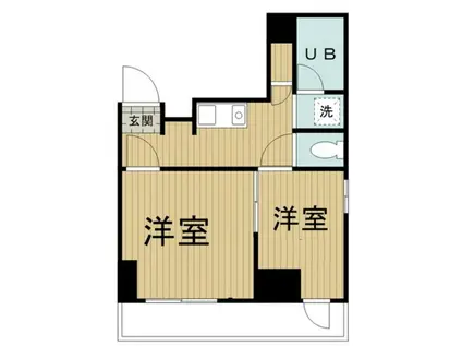 クロノス佃野町(2K/3階)の間取り写真