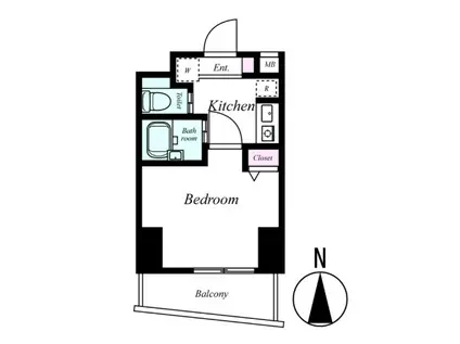 スカイコート高田馬場第6(1K/8階)の間取り写真