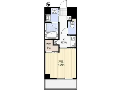 ダン・ラベニール北新宿(1K/4階)の間取り写真