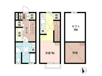 フレンテバジェ(ワンルーム/1階)の間取り写真