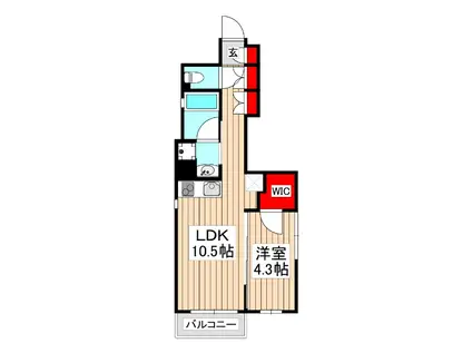 ASTILE 練馬北町(1LDK/2階)の間取り写真