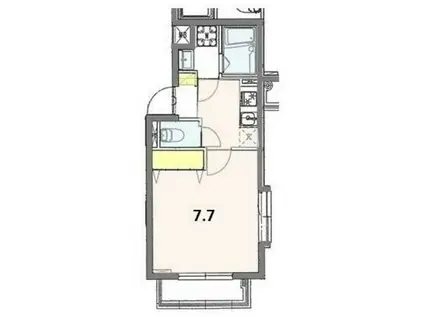 GRAND TERRACE東山(1K/1階)の間取り写真