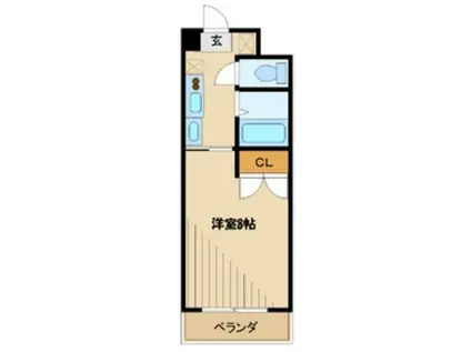 N-FLATS町田(1K/13階)の間取り写真