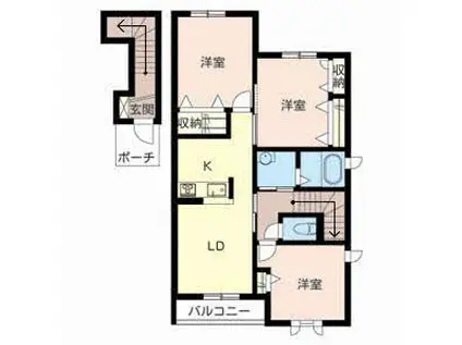 シャーメゾン南条(3LDK/2階)の間取り写真