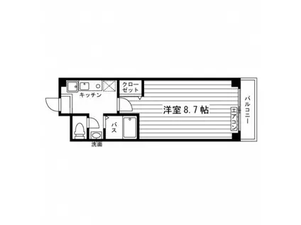 グロリアス今出川(1K/2階)の間取り写真