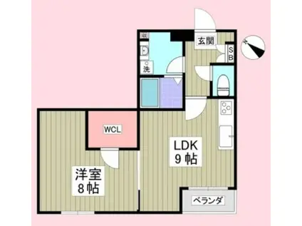 ユニバーサルシティ(1LDK/2階)の間取り写真