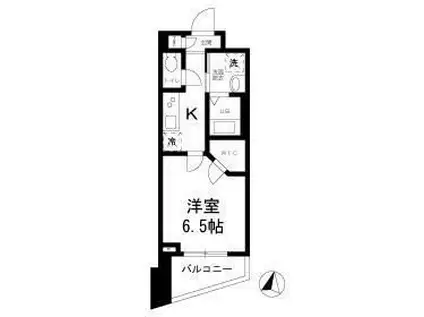 ハファダイ世田谷赤堤(1K/1階)の間取り写真