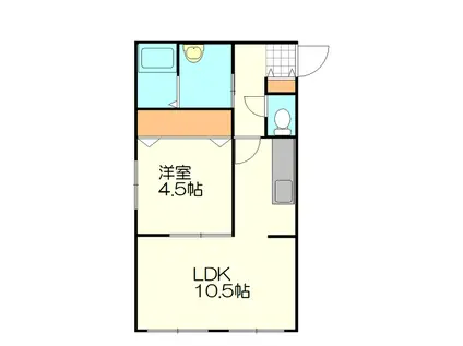 CHOU CHOU大曲I(1LDK/1階)の間取り写真