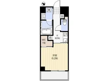 ダン・ラベニール北新宿(1K/3階)の間取り写真