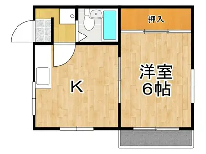 ムラカミコーポ(1K/2階)の間取り写真