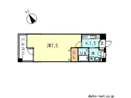 ガーデンハイム3(1K/2階)の間取り写真