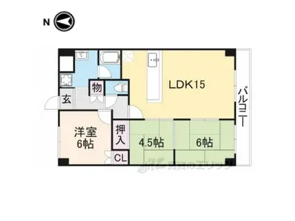 グランドール杉ノ木(3LDK/6階)の間取り写真