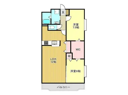 アットスマイルA(2LDK/3階)の間取り写真