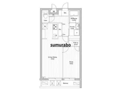 アーバンパーク東向島(1LDK/4階)の間取り写真