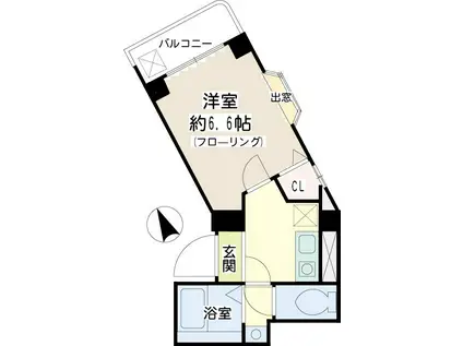 エスパッソ綾瀬(1K/2階)の間取り写真