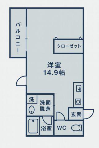 TENOU BLD(ワンルーム/3階)の間取り写真