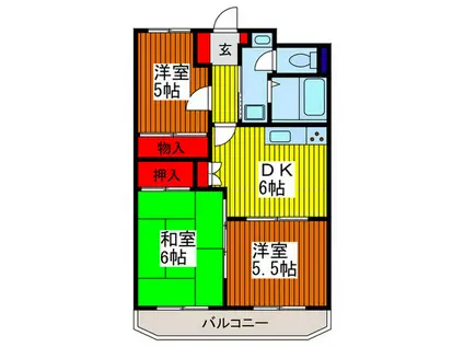ヴェルム本郷(3DK/4階)の間取り写真