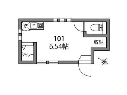 アーバンプレイス北新宿II(ワンルーム/1階)の間取り写真
