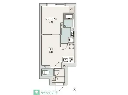 エルファーロ善福寺(1DK/2階)の間取り写真