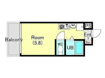 テラスレジデンス津田沼(ワンルーム/3階)の間取り写真