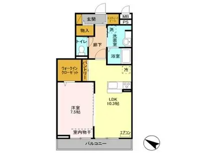 グランディオーソ(1LDK/3階)の間取り写真