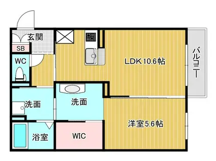 ＪＲおおさか東線 城北公園通駅 徒歩11分 3階建 築9年(1LDK/3階)の間取り写真