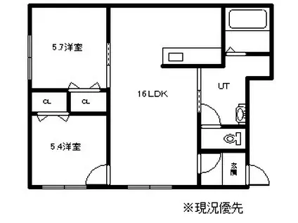 BELLEZZA(2LDK/1階)の間取り写真