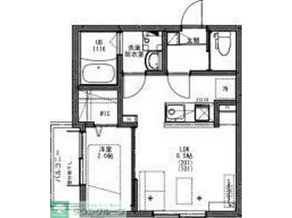 KEIAI RESIDENCE 西八王子III(1LDK/3階)の間取り写真