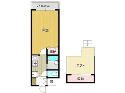 ロイヤルコート華(1K/6階)の間取り写真