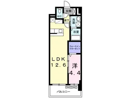 SHINES(1LDK/1階)の間取り写真