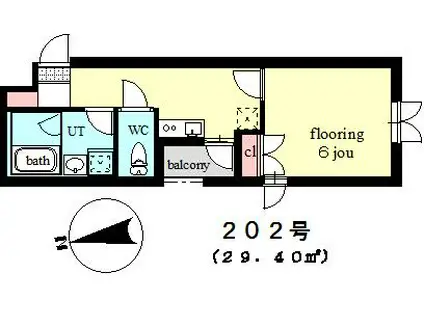 PETIT LA PAIX プチ・ラペ(1K/1階)の間取り写真