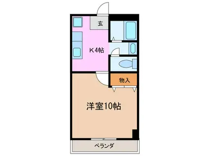 エクセル二村台(1K/4階)の間取り写真