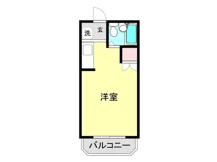 モンパレス足利第1-6号館(1K/2階)の間取り写真