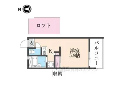 レオパレス高尾1(1K/1階)の間取り写真
