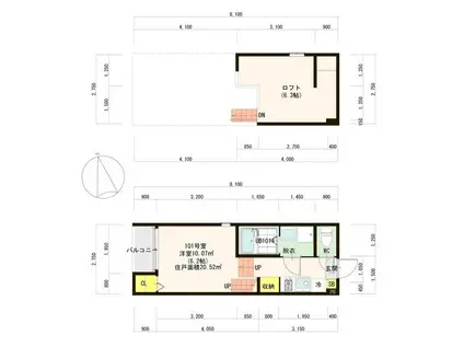 アイ宮町(1K/1階)の間取り写真