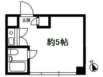 アルプスプラザ(ワンルーム/4階)の間取り写真
