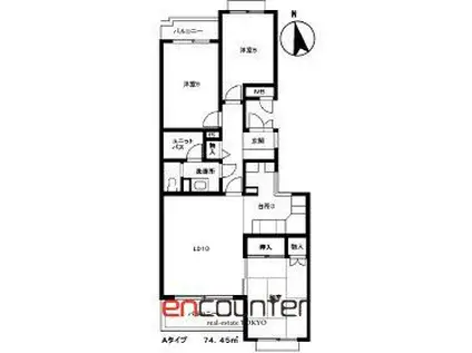 カサ・デ高井戸(3LDK/1階)の間取り写真