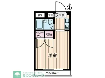 ブライトコート壱番館(ワンルーム/2階)の間取り写真