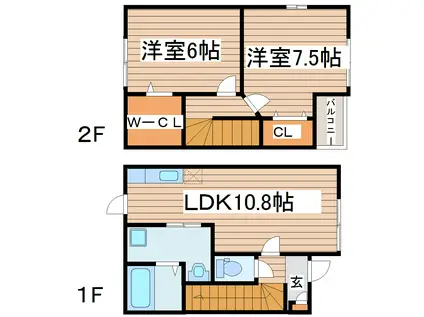 グランフォンテーヌ葵・楓・栞(2LDK/1階)の間取り写真